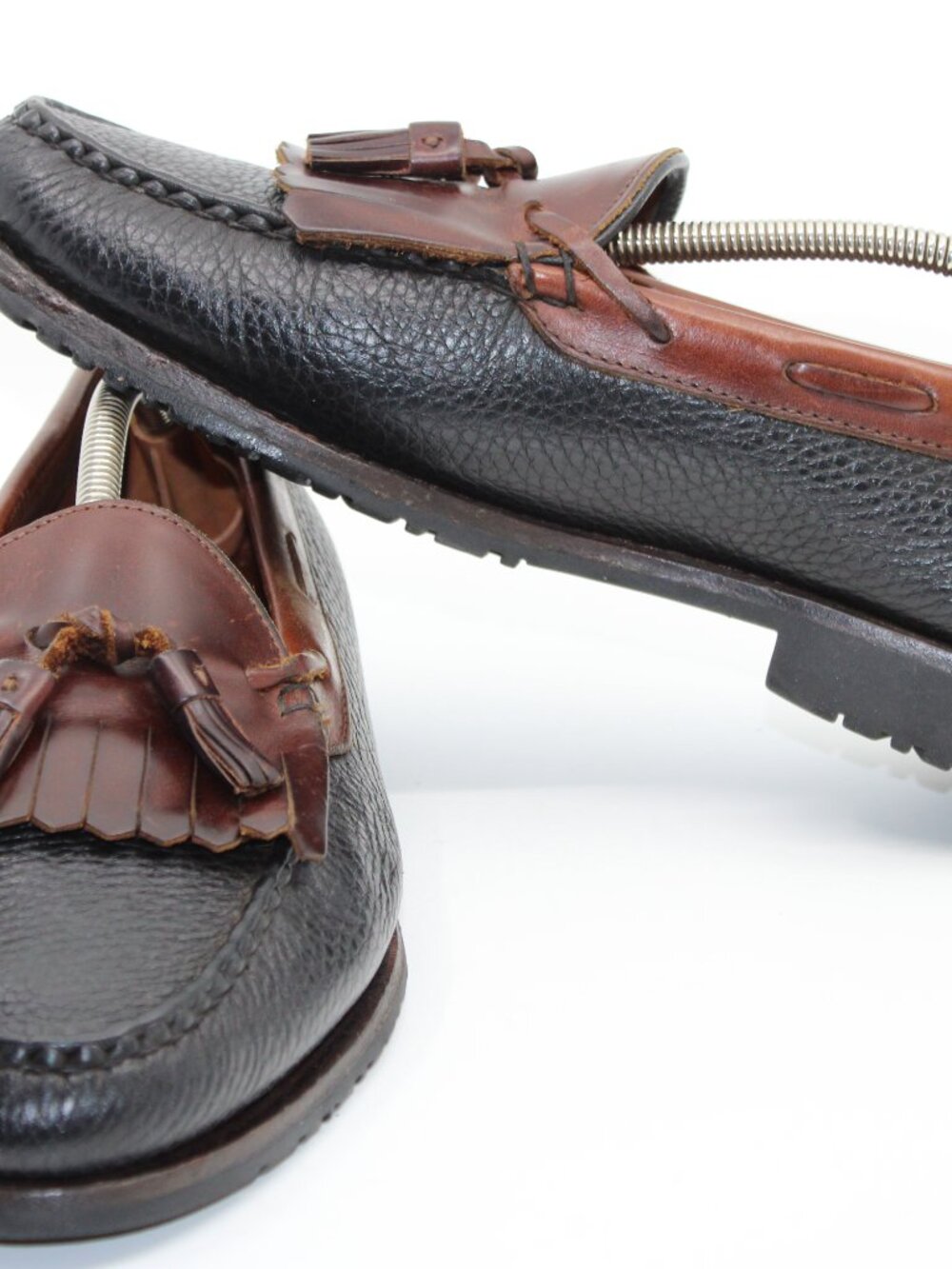 Alen Edmonds Men Dress Shoes Moccasins Slip on 10.5Hony Leffers Loather Cushion